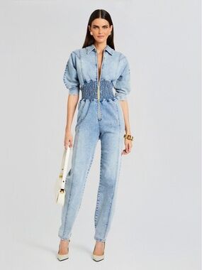 Retrofete Ellis denim jean jumpsuit xs